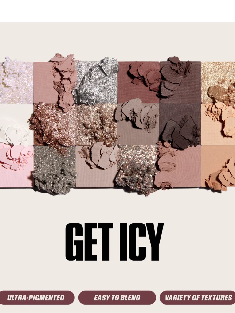🎈HUDA BEAUTY 🎈 NEW “Icy Nude” Eyeshadow Palette - Neutral & Pink Shades - Picture 5 of 8